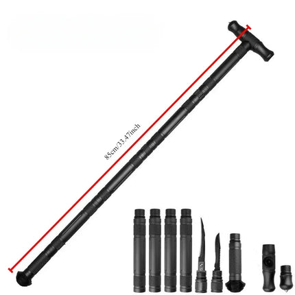 Tungsten Steel Multifunctional Foldable Self-Defense Walking Stick