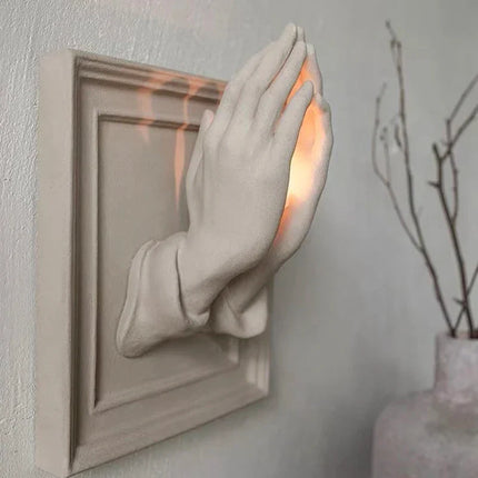 Praying Hands Nordic Wall Candle Holder