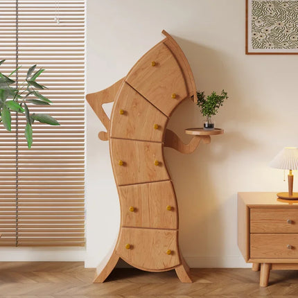Sassy Playful Minimalist Wooden Cabinet