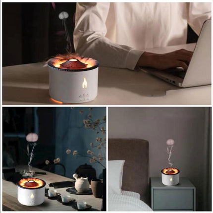 Volcanic Flame Air Humidifier Night Lamp