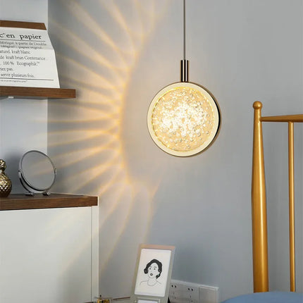 Nordic Crystal Halo Pendant Light