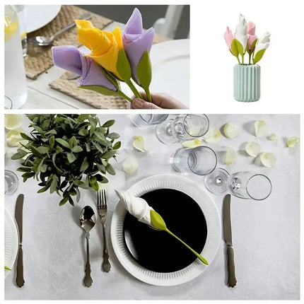 Lily Flower Napkin Tissue Holder Set