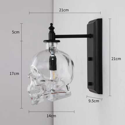 Gothic Skull Bottle Retro Wall Lamp