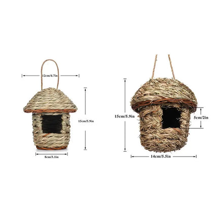 Rustic Natural Wicker Outdoor Birdhouse