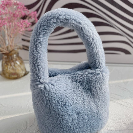 Cuddly Plush Mini Bucket Bag