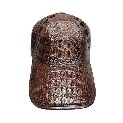 Crocodile Texture Leather Baseball Cap