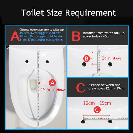 Heated Smart U-Shape Electric Bidet Cover Toilet Seat