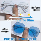 Changing Blue / 0 Plain Glasses