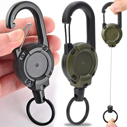 Trail Lock Anti-Lost Retractable Carabiner Keychain