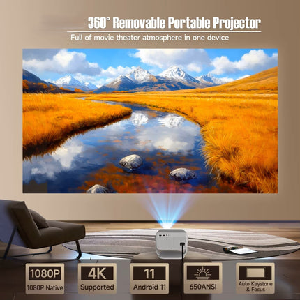 Ultra Bright 4K Wireless Home Cinema Projector