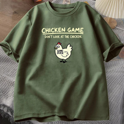 Don't Look At The Chicken Game Funny T-Shirt