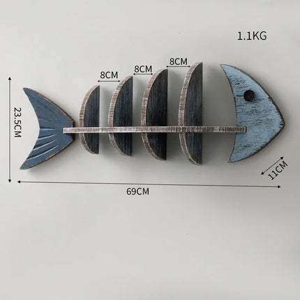 Nordic Fish Wooden Shelf
