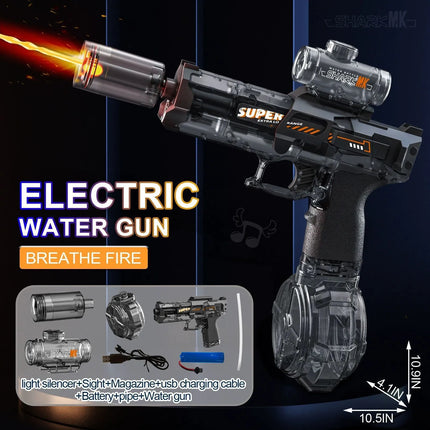 Electric Flame Effect Water Spray Blaster Toy Gun