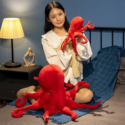 Red Octopus Plush Stuffed Toy