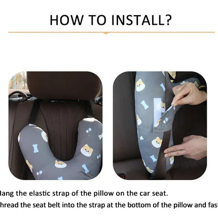 Car Snuggle Spot Seat Belt Shoulder Protector Sleeping Pillow