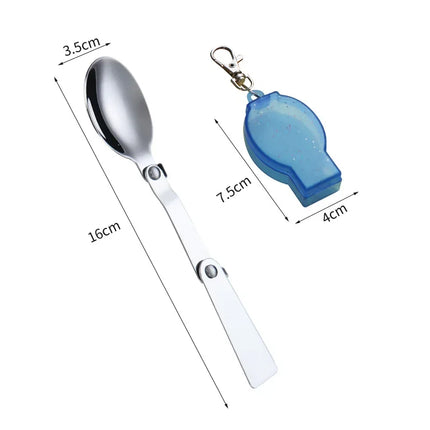 Foldable Stainless Steel Travel Spoon Fork Set