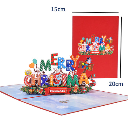 3D Pop-Up Cheerful Christmas Gift Cards