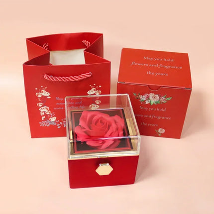Eternal Rose Spin Display Jewelry Box