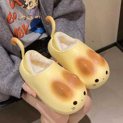Furry Cat Home Slippers