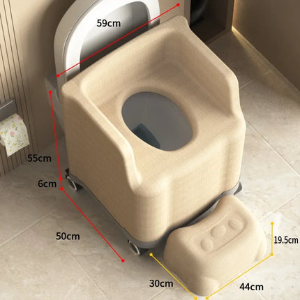 Heavy-Duty Portable Potty Seat Toilet Chair