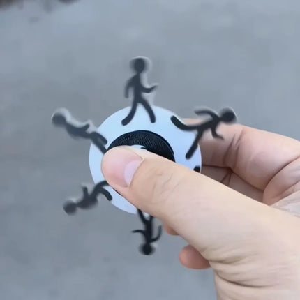 Running Stickman Optical Illusion Fidget Spinner