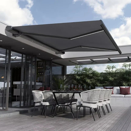 Wall-Mounted Electric Retractable Heavy-Duty Waterproof Outdoor Sunshade