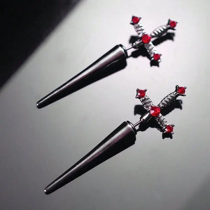 Gothic Sword Drop Earring