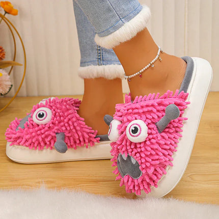 Silly Monster Plush Slippers