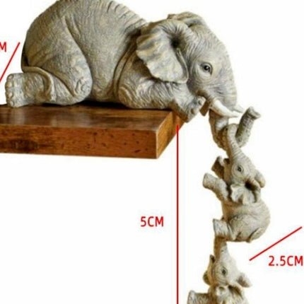 Elephant Family Cute Resin Home Decor