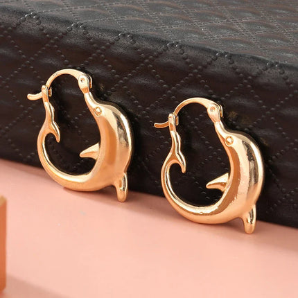 Dolphin Hoop Ocean Inspired Earrings