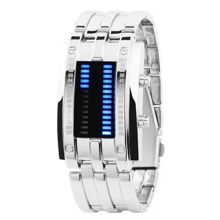 Steel Lava Binary Watch