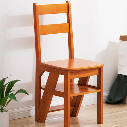 Multifunctional Transformable Ladder Wooden Chair