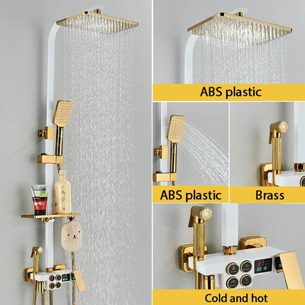 Thermostatic Digital Display Stylish Pressure Shower Set