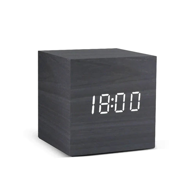 Minimalist Wooden Digital Desktop Alarm Clock