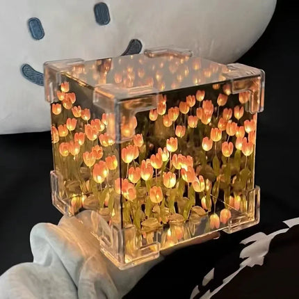 3D Tulip DIY Flower Cube Night Lamp