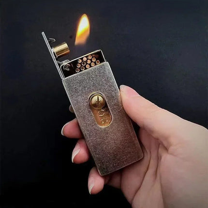 Retro Upward Slide Flame Gasoline Lighter