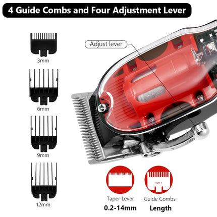 Professional Transparent LCD Hair Trimmer