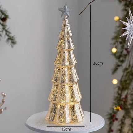 Christmas Time LED Frosted Glass Tree Lamp