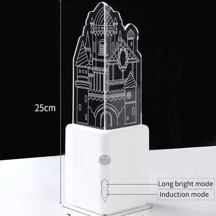 3D LED Rechargeable Wall Night Lamp