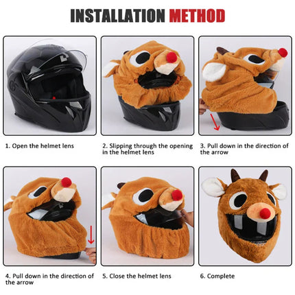 Fluffy Animals Funny Helmet Covers