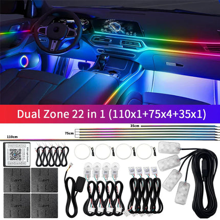 Bluetooth RGB Symphony Car Ambient Light Kit