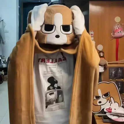 Sleepy Dog Hooded Wearable Blanket