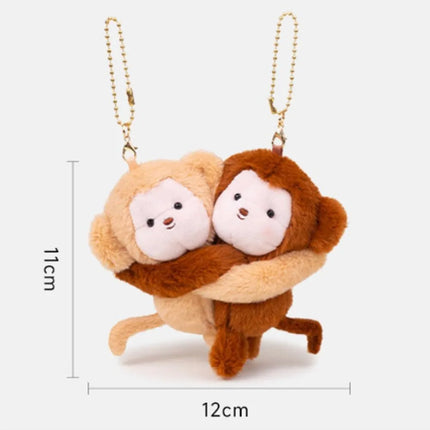 Love Bomb Hugging Animals Keychain Toys