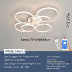Round White 6 Rings / Dimmable With Alexa