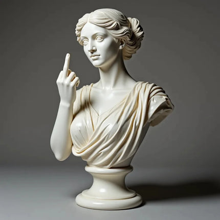 Roman Bust Middle Finger Home Decor