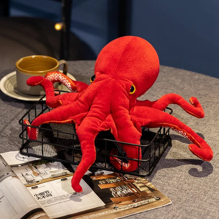 Red Octopus Plush Stuffed Toy