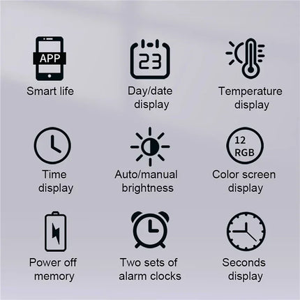 Neon Pulse Smart RGB Multifunctional Wall Clock