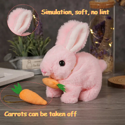 Carrot Munching Interactive Bunny Plush Toy