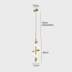 Gold-Pendant Lamp / 3 Color Light
