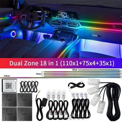Bluetooth RGB Symphony Car Ambient Light Kit